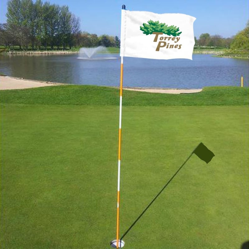 2BUT Torrey Pines Golf Pin PGA Flag Practic Putting Green Golf Flag For Backyard Garden Double-Sewn 600D Nylon Miniature Pin Flag (20"X13") - Image 4